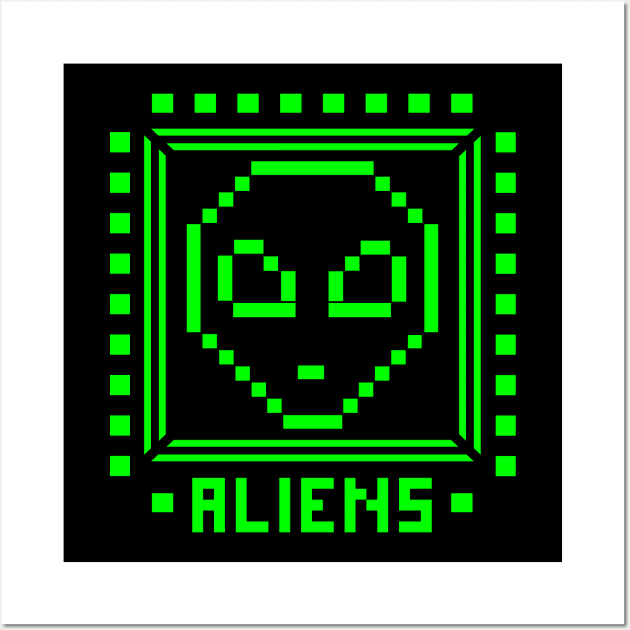 Aliens Pixels Wall Art by MagicEyeOnly